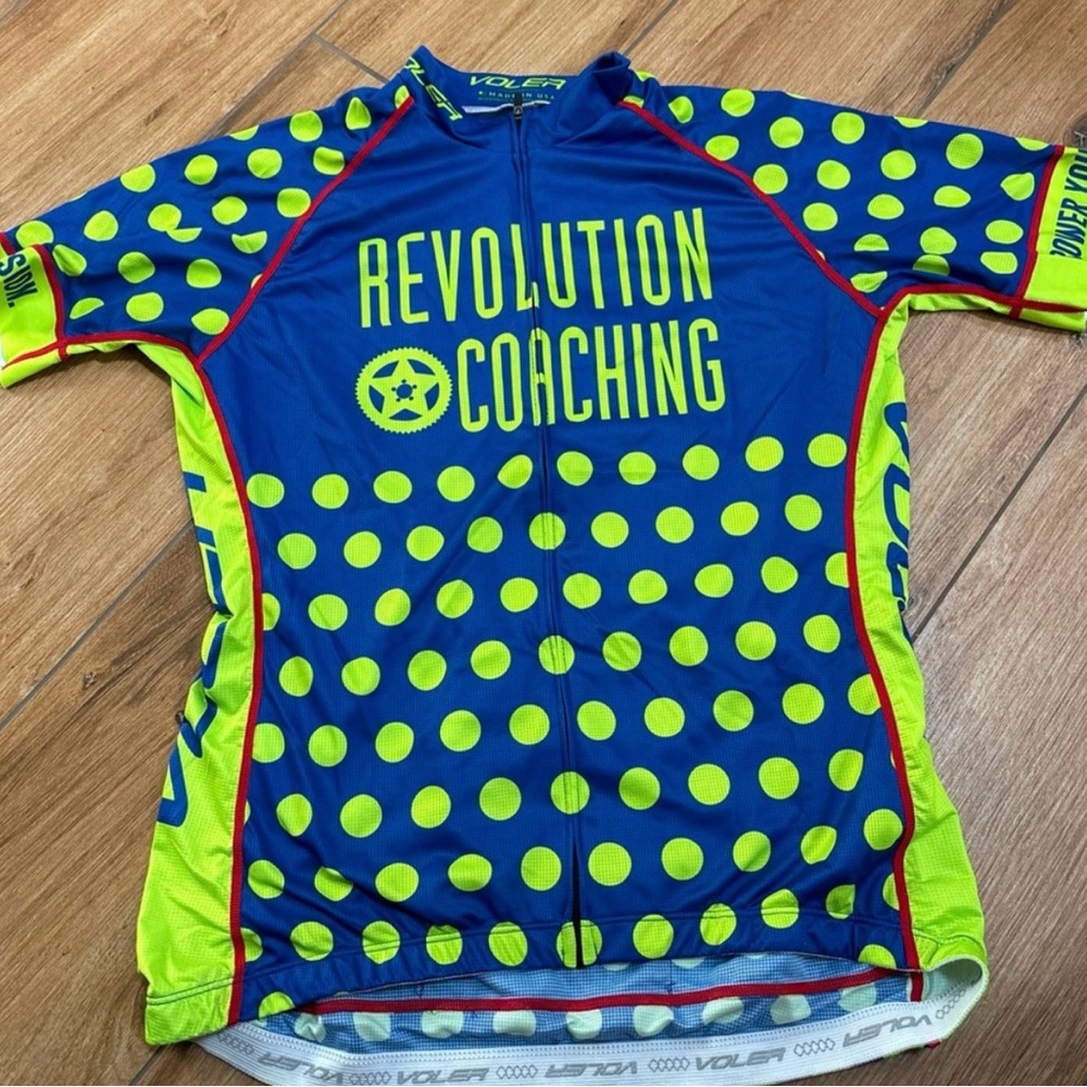 Voler Cycling Jersey Women's XL Polka Dot Revolution Coaching Biking Shirt
